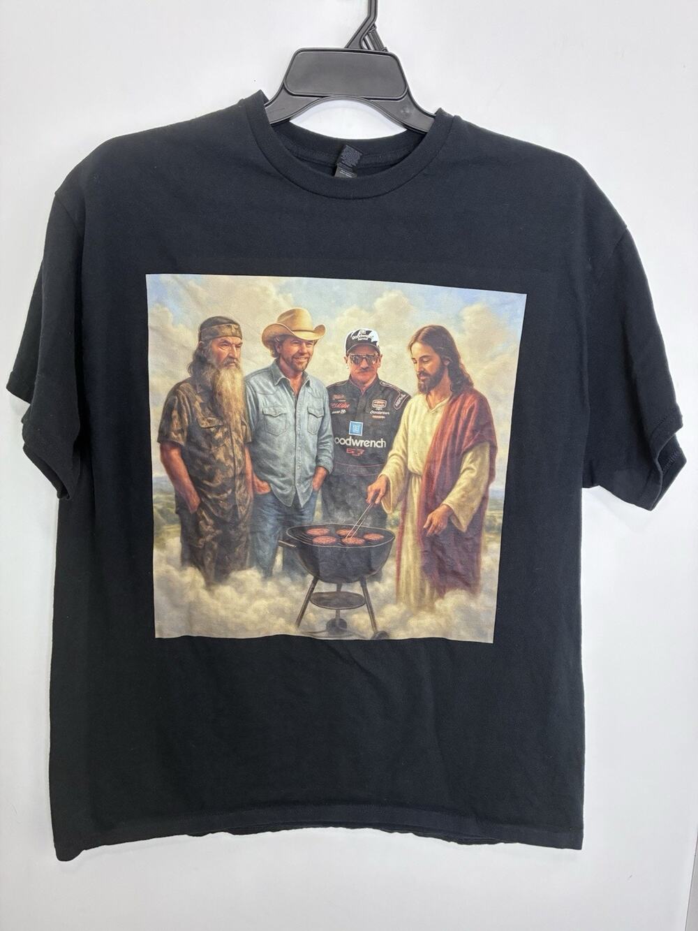 Dale Earnhardt, Toby Keith, Phil Robinson, Jesus T-Shirt Men's XL Black